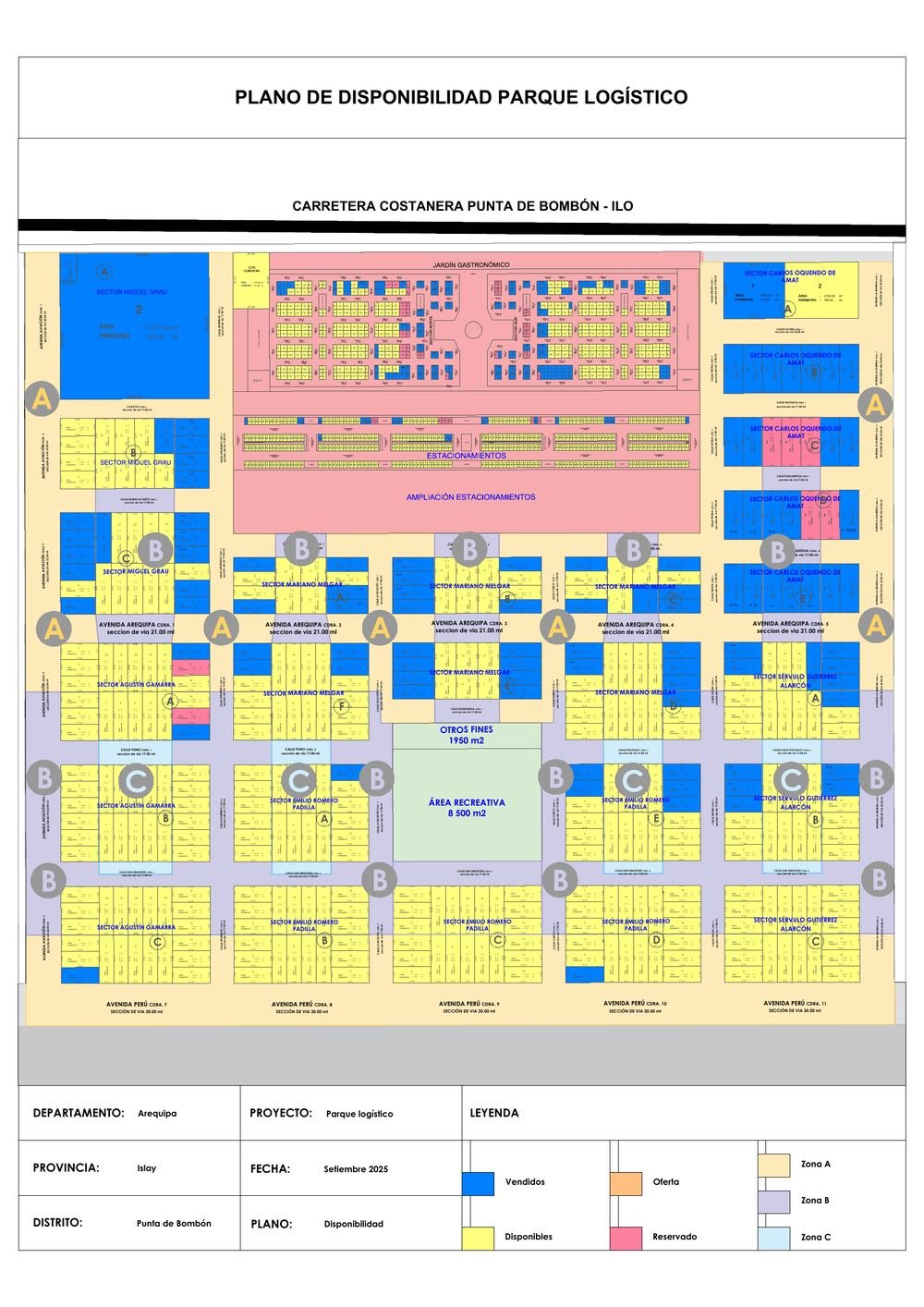 Plano de disponibilidad Parque Logístico